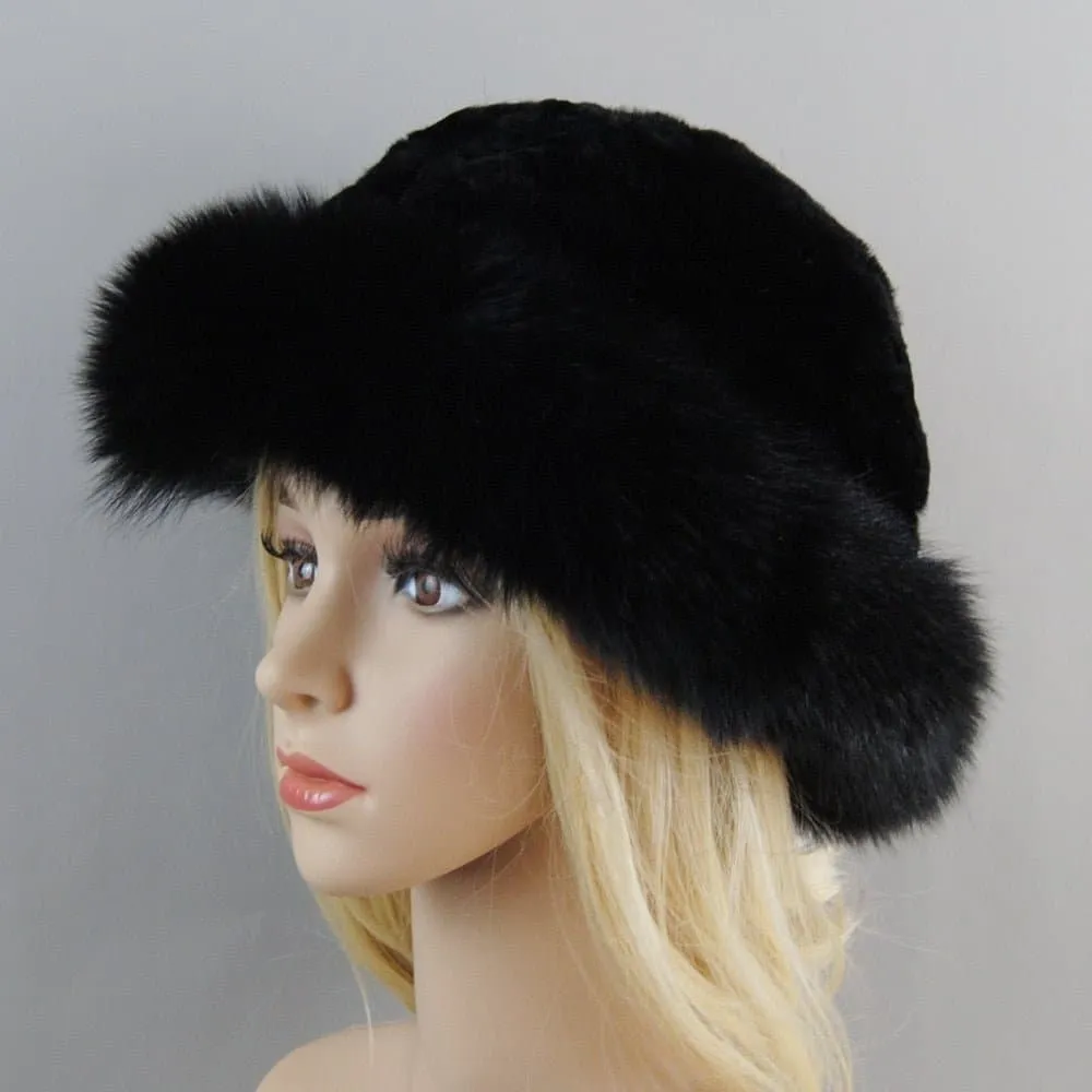 Rabbit and Fox Fur Bomber Hats for Women - Luxurious, Warm, and Fashionable