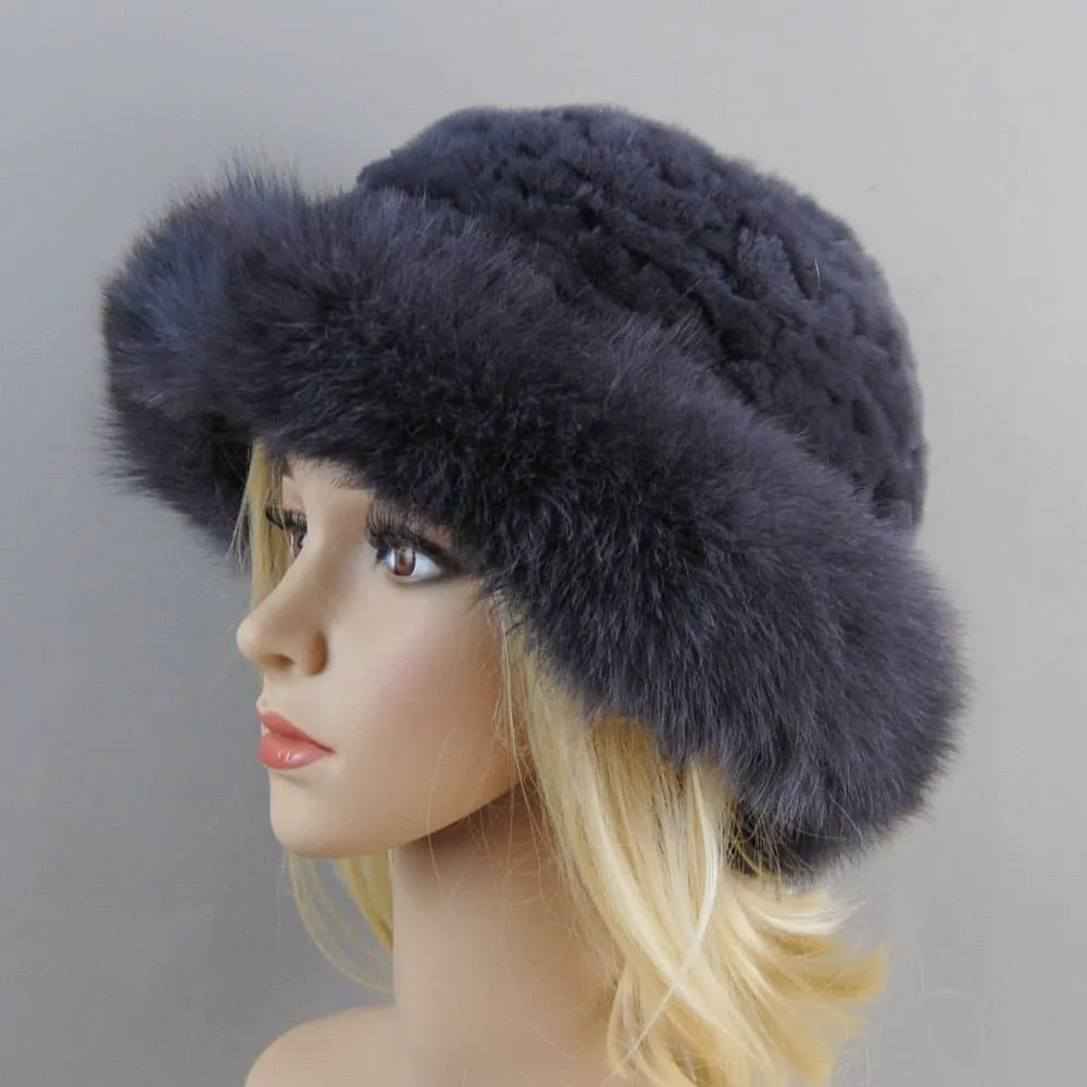 Rabbit and Fox Fur Bomber Hats for Women - Luxurious, Warm, and Fashionable