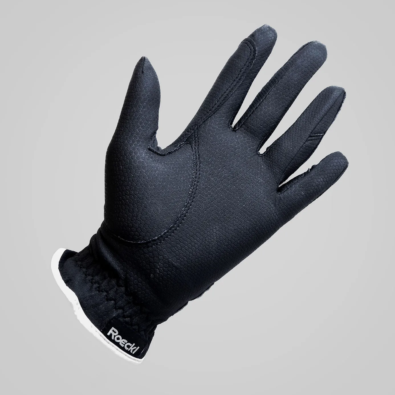 Roeckl Lona Two-Tone Riding Gloves - Black/White