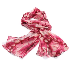 Rose Kaleidoscope Chiffon Scarf