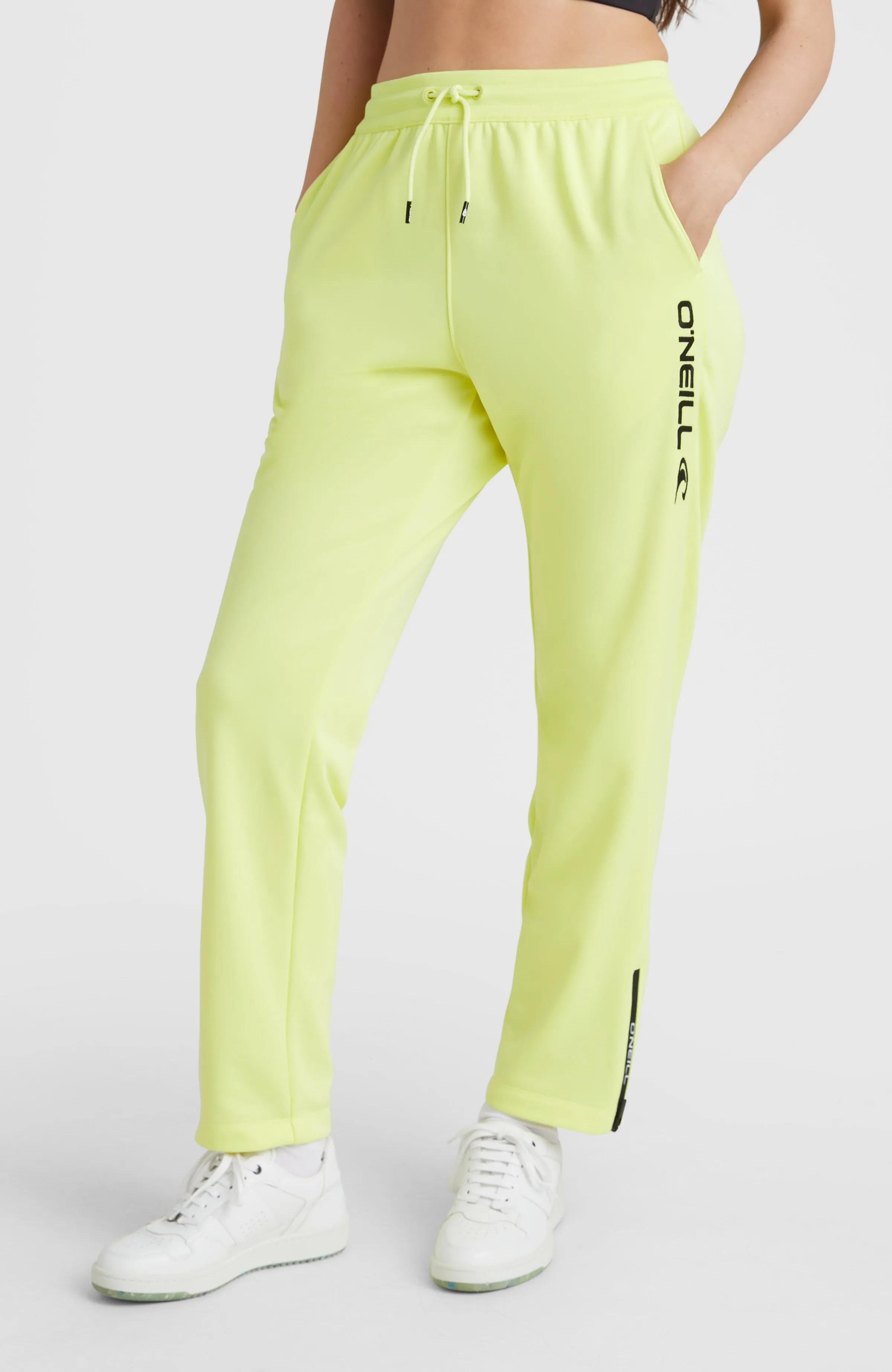 Rutile High-Waist Zip Pants | Sunny Lime