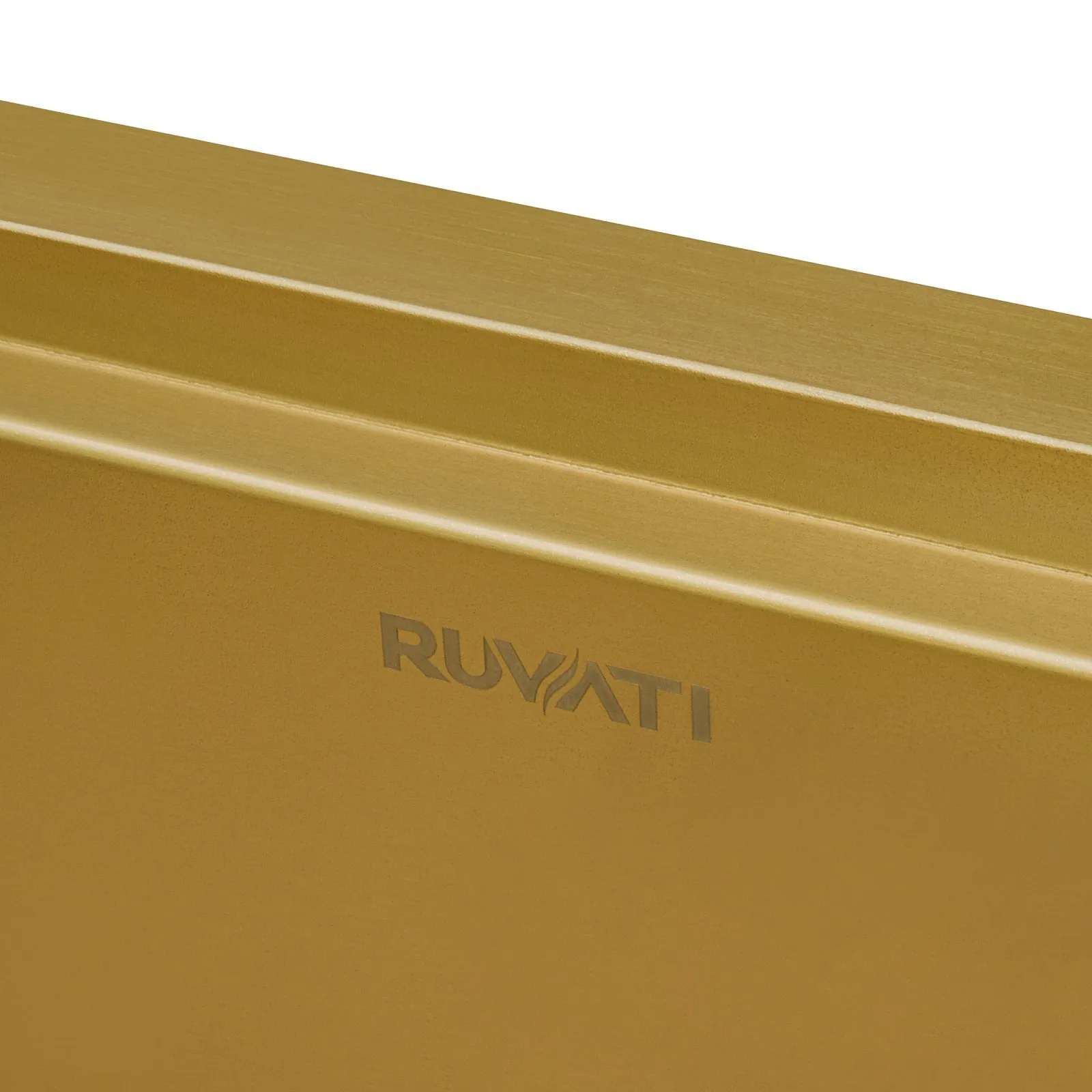 Ruvati 36-inch Matte Gold Workstation Apron-Front Brass Tone Stainless Steel Kitchen Sink – RVH9308GG