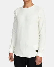 RVCA Day Shift Long Sleeve Thermal Long Sleeve Shirt - ANTIQUE WHITE