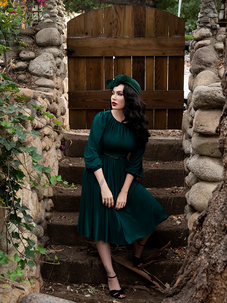 Salem Dress in Hunter Green