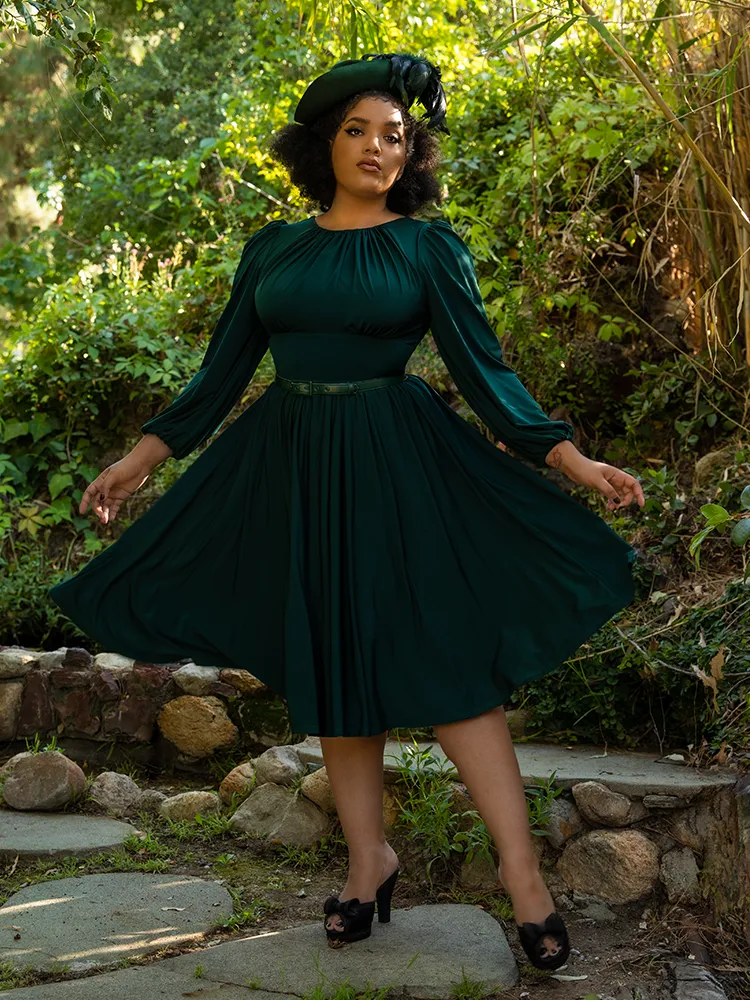 Salem Dress in Hunter Green