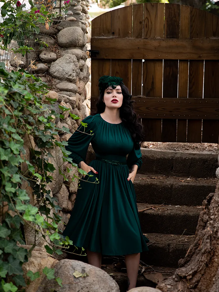 Salem Dress in Hunter Green