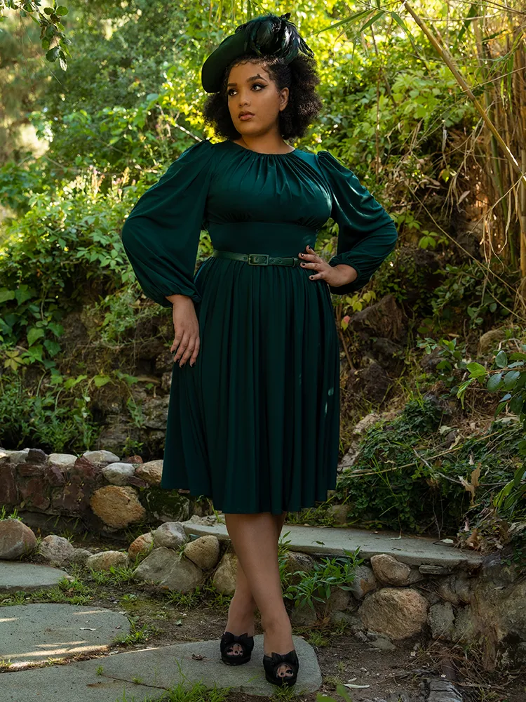 Salem Dress in Hunter Green