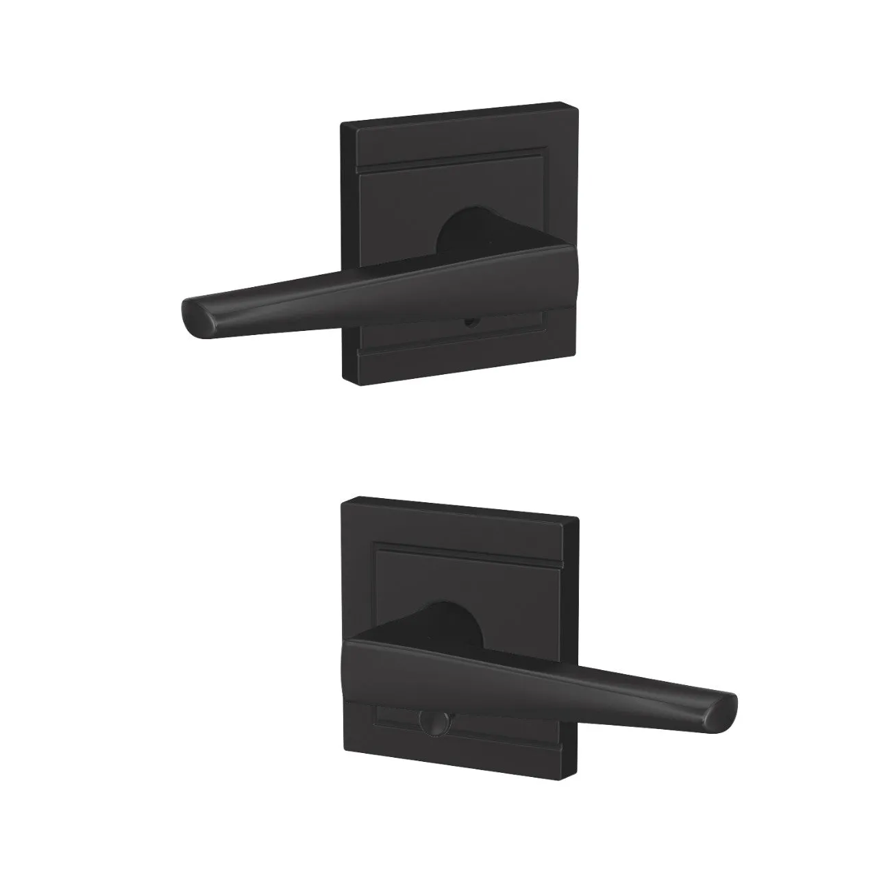 Schlage Custom Eller Lever Combined Interior Hall-Closet and Bed-Bath Lock Upland Trim