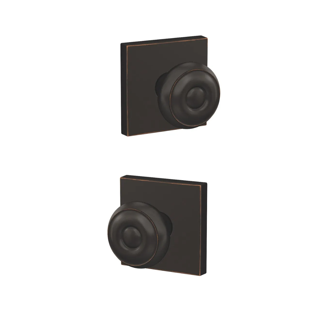 Schlage Custom Georgian Knob Combined Interior Hall-Closet and Bed-Bath Lock Collins Trim