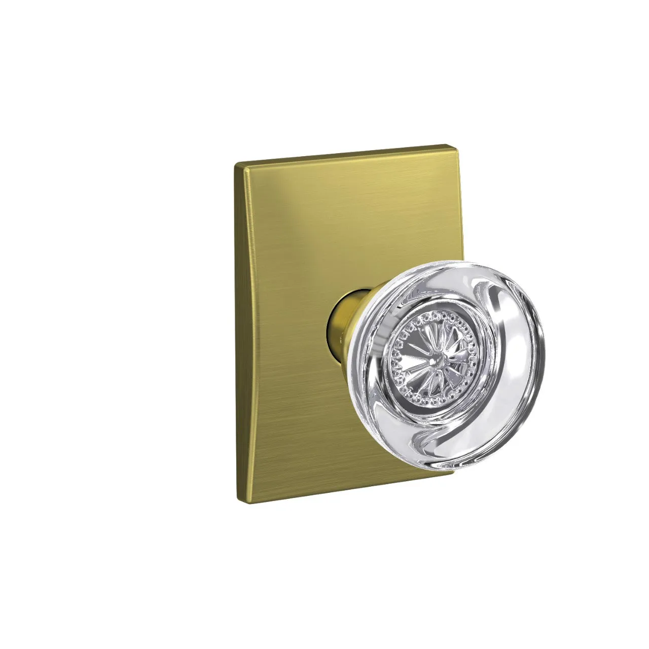 Schlage Custom Hobson Glass Knob Combined Interior Hall-Closet and Bed-Bath Lock Century Trim