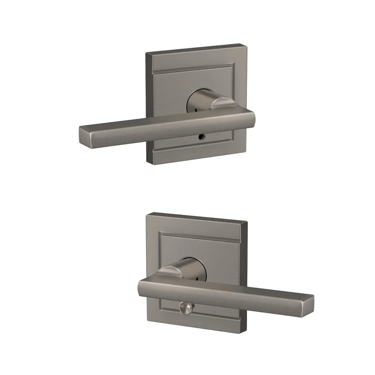 Schlage Custom Latitude Lever Combined Interior Hall-Closet and Bed-Bath Lock Upland Trim