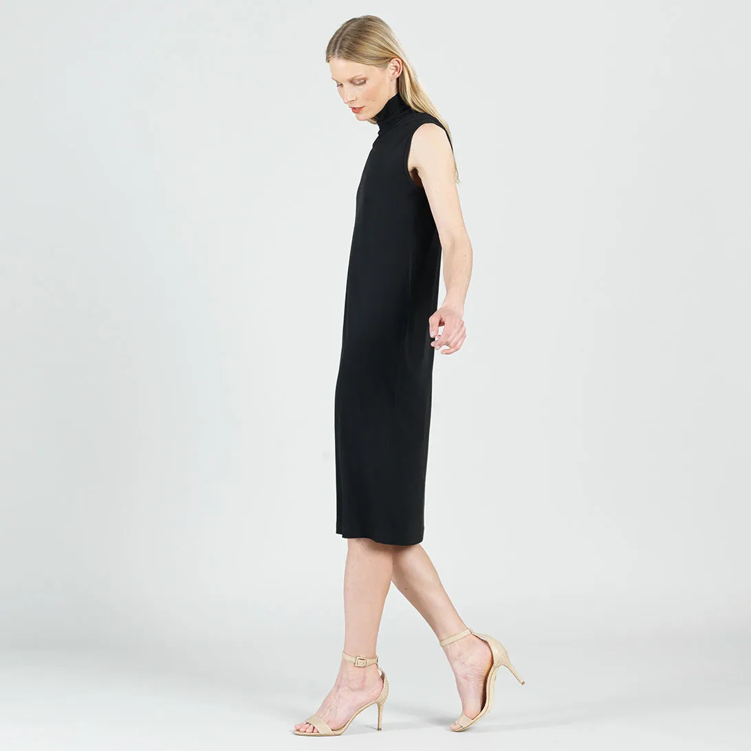 Signature Mock Neck Midi Dress - Black - Limited Sizes!