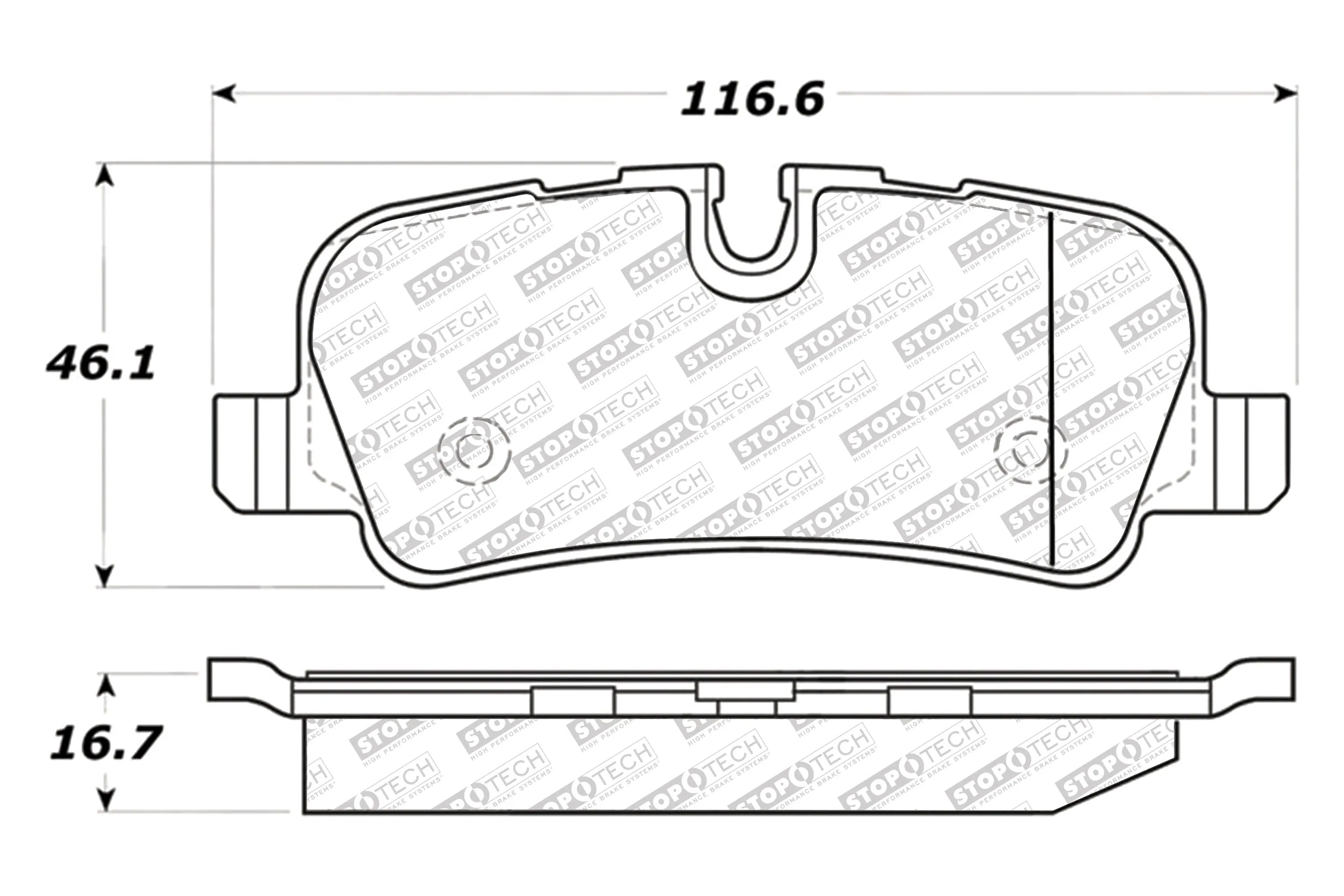 StopTech Street Select Brake Pads Land Rover Range Rover (2010-2013) [Rear w/ Hardware] 305.10990