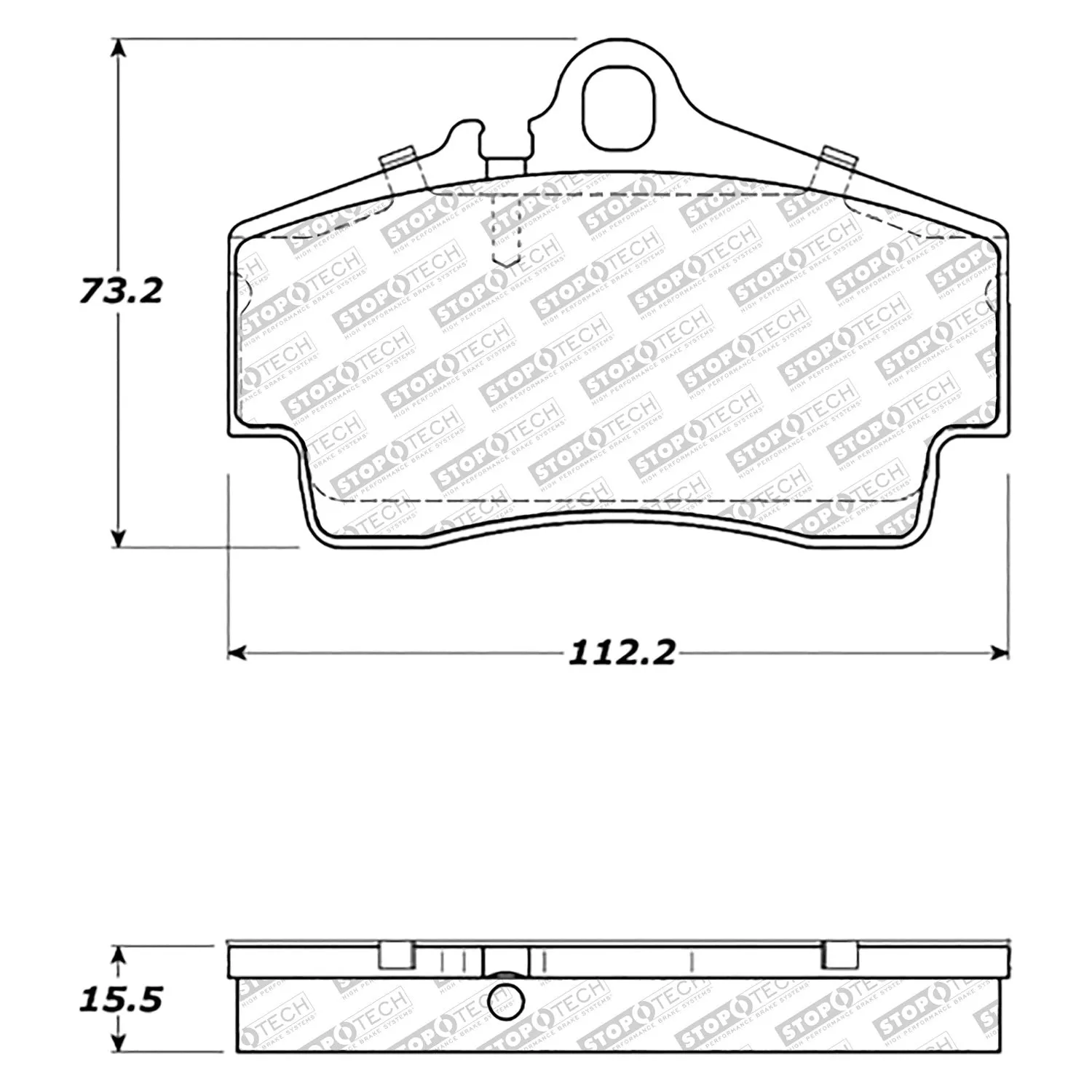 StopTech Street Select Brake Pads Porsche Boxster (97-12) [Rear w/ Hardware] 305.07380