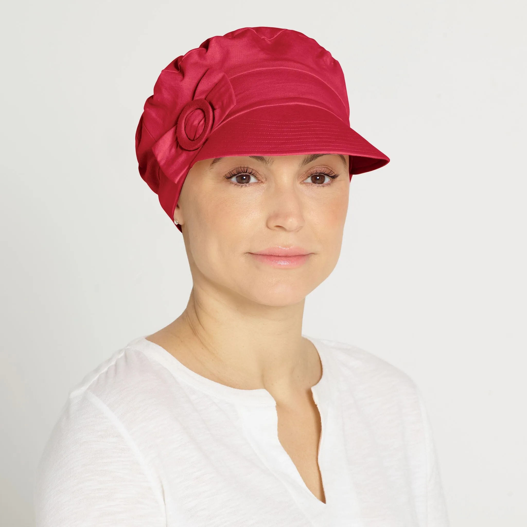 Stretchy Soft Cotton Knit Newsboy Cap