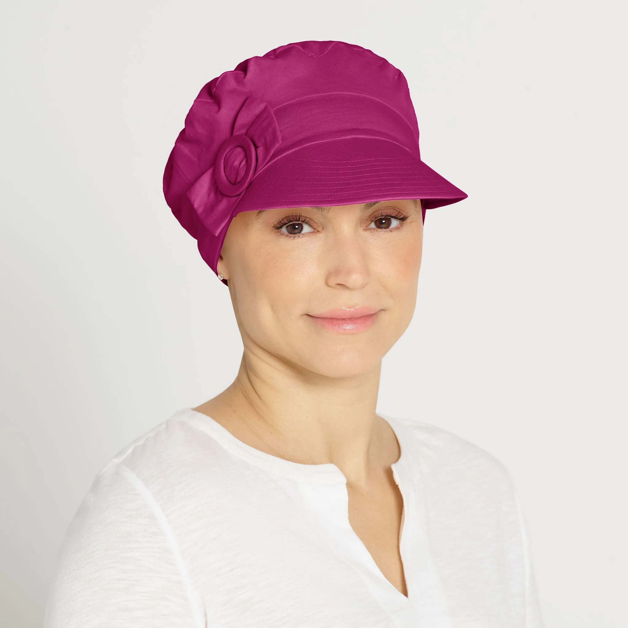 Stretchy Soft Cotton Knit Newsboy Cap