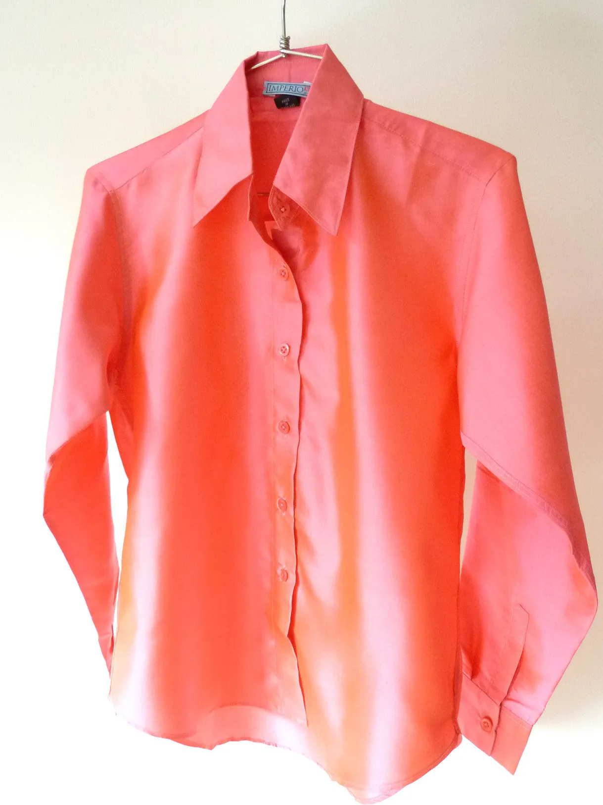 Thai Silk Button Down Shirt Fuchsia