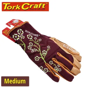 TORK CRAFT LADIES SLIM FIT MEDIUM GARDEN GLOVES MAROON GL49