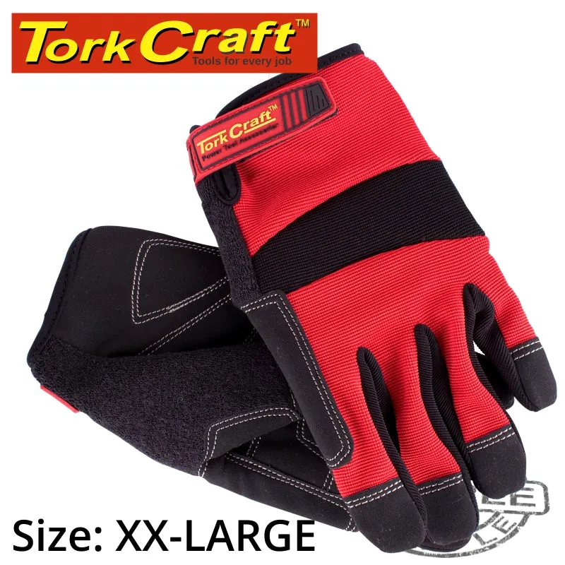 TORK CRAFT WORK GLOVE 2XL ALL PURPOSE RED WITH TOUCH FINGER GL05