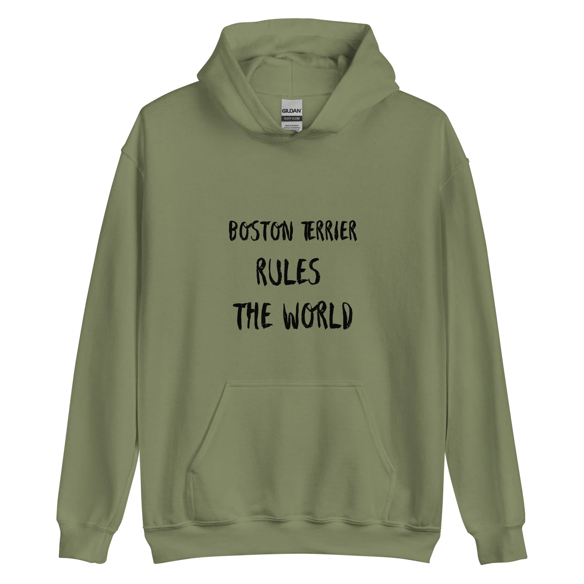 Unisex Hoodie -> Boston Terrier Rules the World / Boston Terrier Hoodie / Boston dog lovers Hoodie