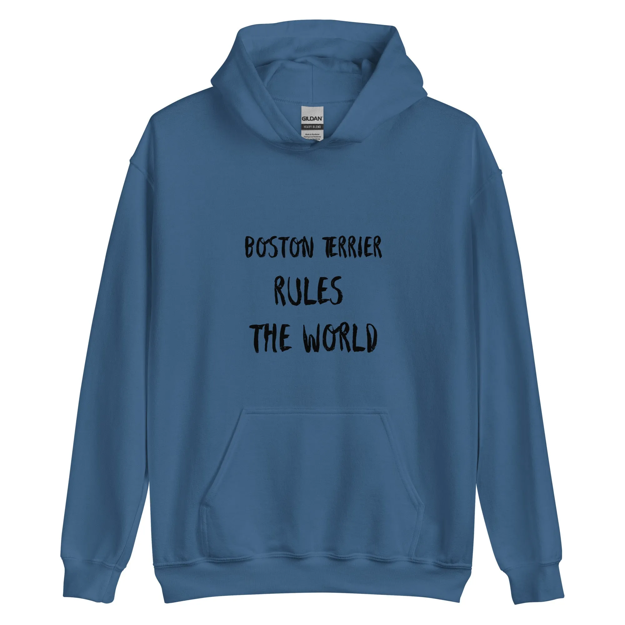 Unisex Hoodie -> Boston Terrier Rules the World / Boston Terrier Hoodie / Boston dog lovers Hoodie