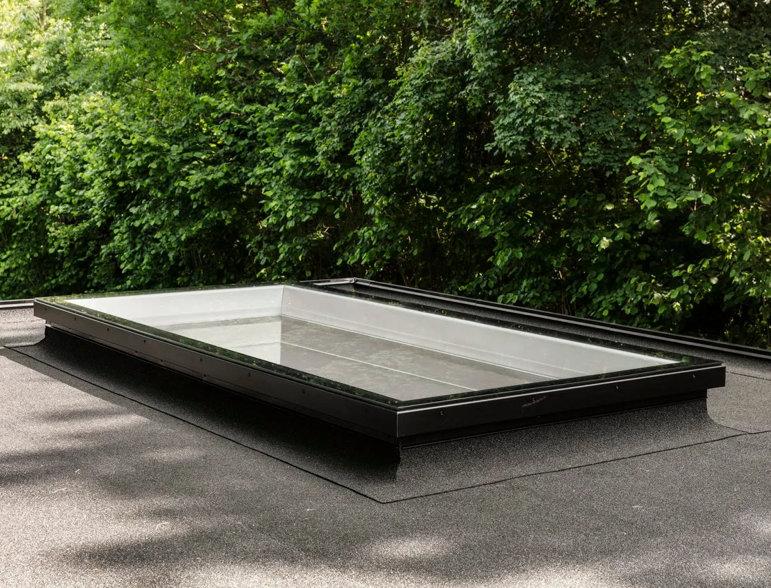 VELUX CFU 080080 S00M Fixed Flat Glass Rooflight Package 80 x 80 cm (Including CFU Double Glazed Base & ISU Flat Glass Top Cover)