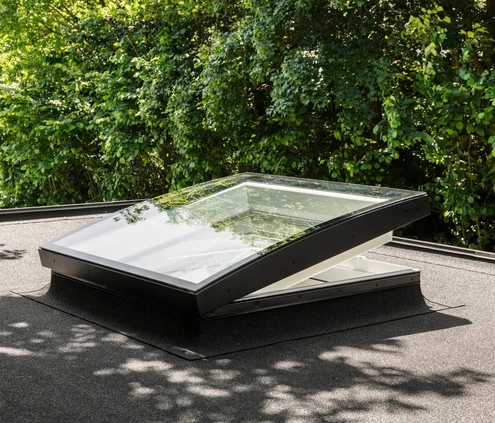 VELUX CVU 080080 1093 INTEGRA® Electric Curved Glass Rooflight Package 80 x 80 cm (Including CVU Double Glazed Base & ISU Curved Glass Top Cover)