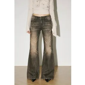 Vintage High Waist Wide Leg Denim Pants