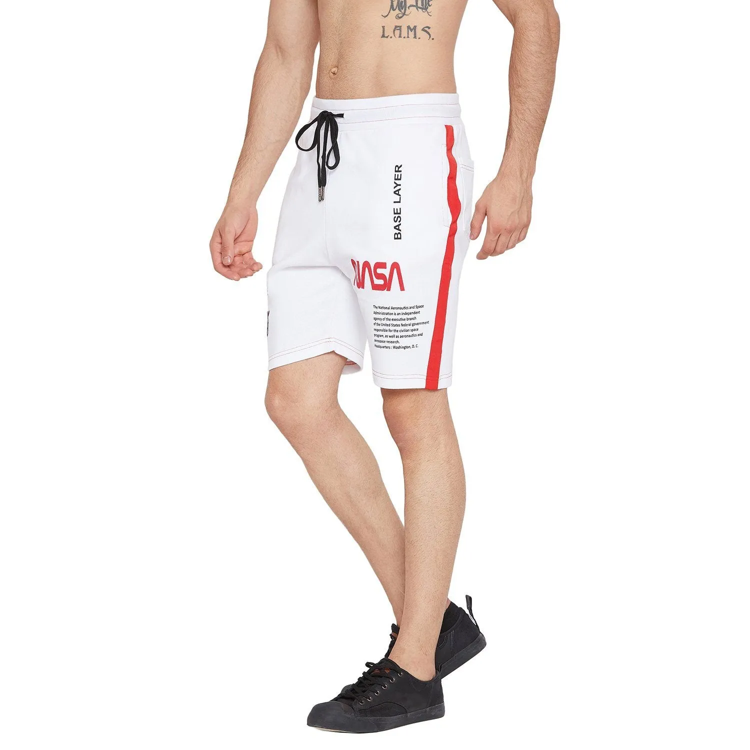 White NASA Base Layer Shorts