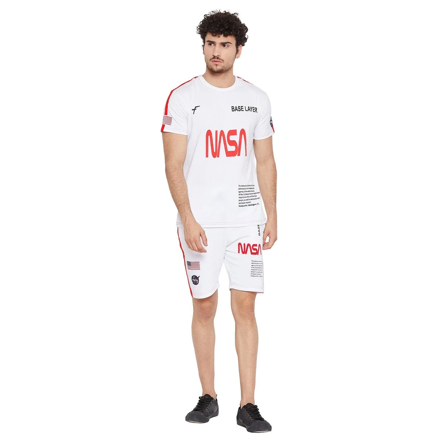 White NASA Base Layer Shorts