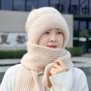 Winter Protection Plush Hat Scarf