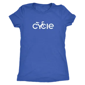 Women's Cycle T-Shirt (white ink)