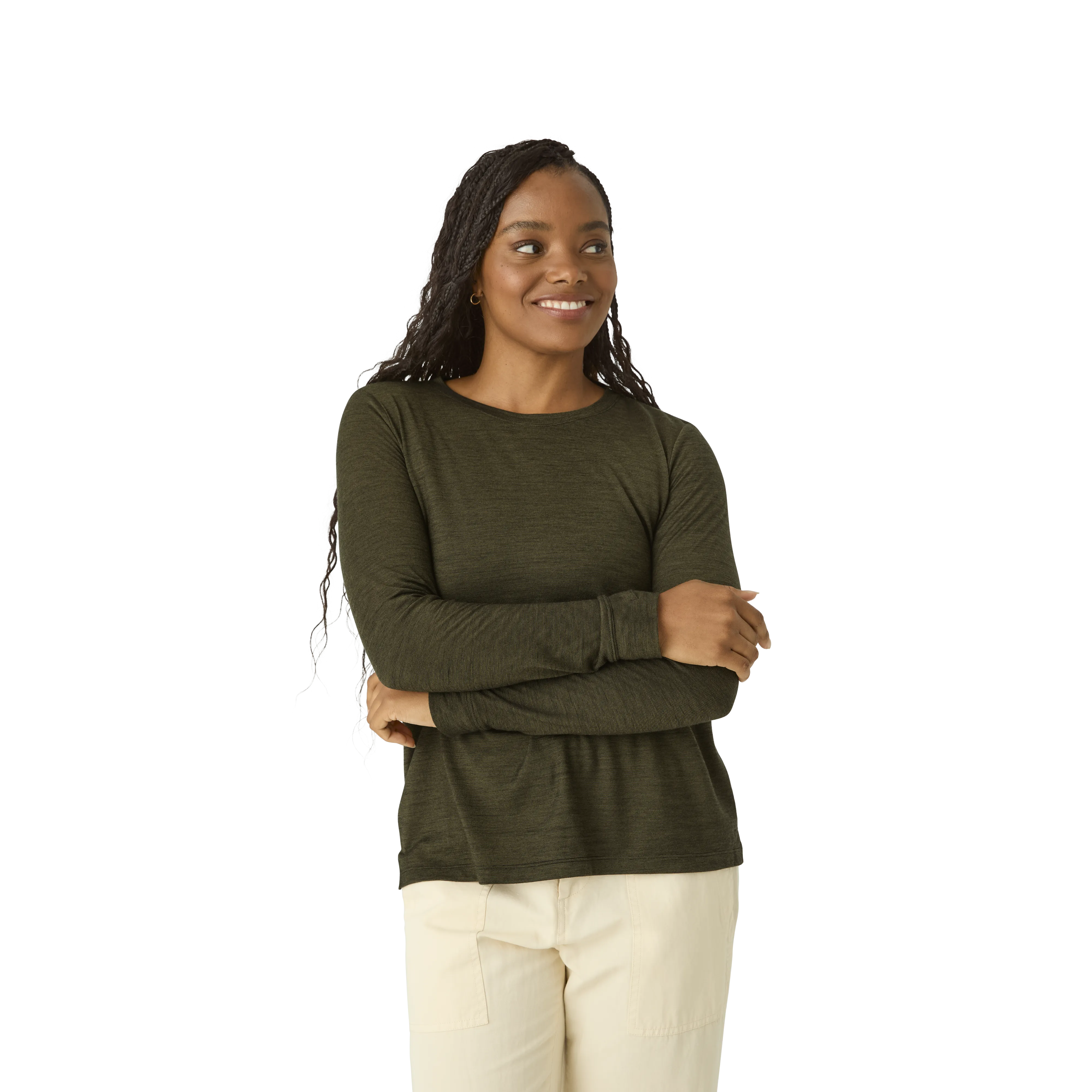 Women's Merino Long Sleeve T-Shirt & Cotton Modal Long Underwear 2-Pack