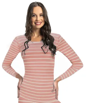 Women's Striped Thermal Top