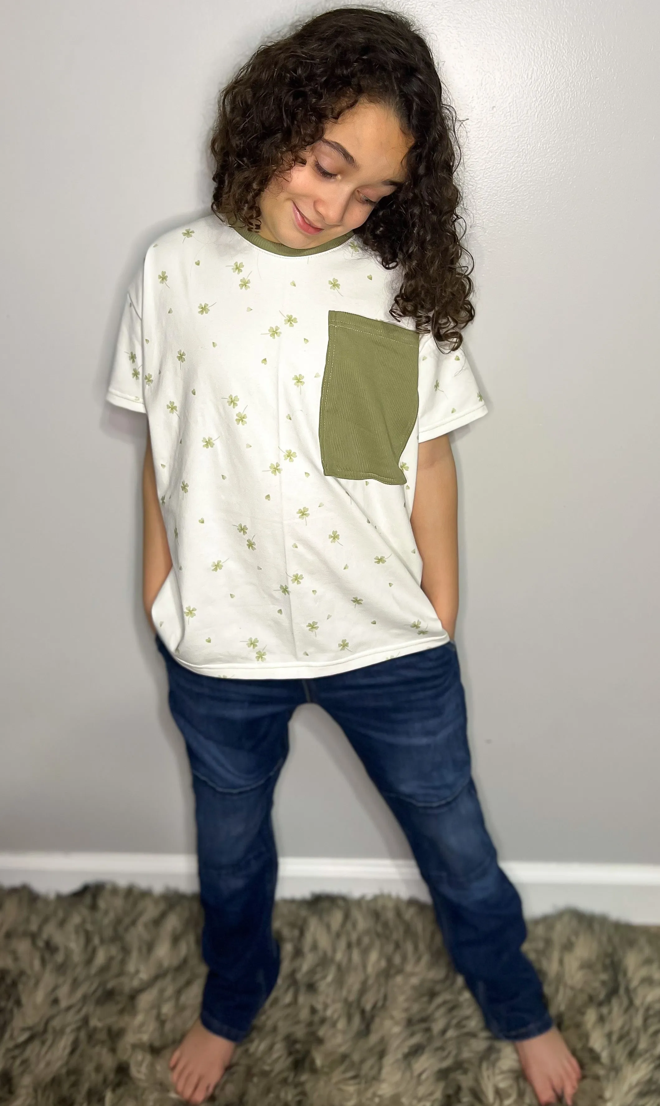 Youth Denali Oversized Pocket Tee and Dress Digital Sewing Pattern Sizes NB-12Y